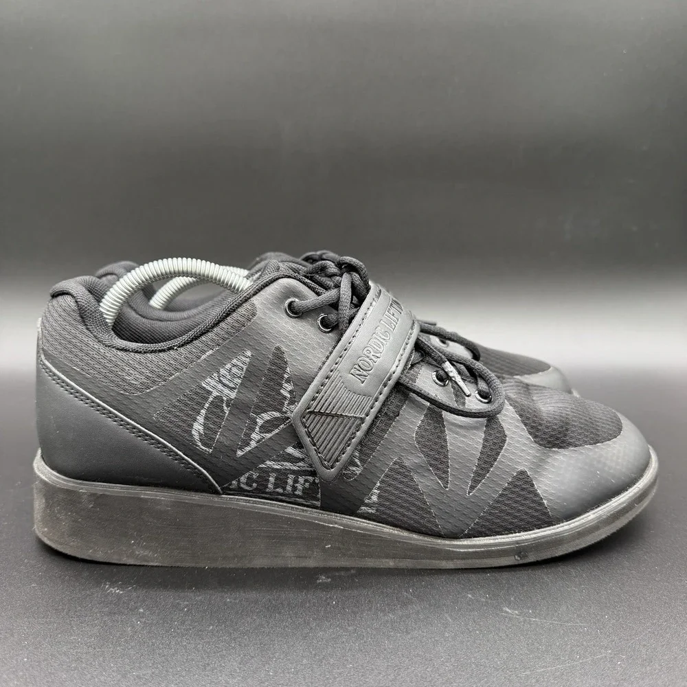 Nordic Lifting MEGIN Black Powerlifting Shoes Men's Size 12  No Box